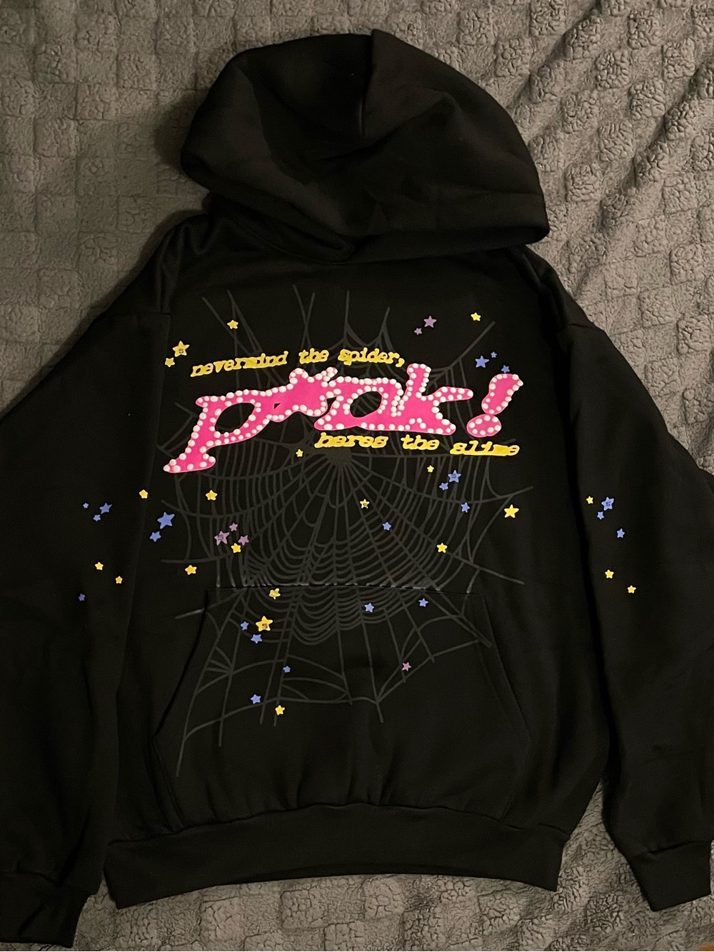 Black Pink! Sp5der hoodie med